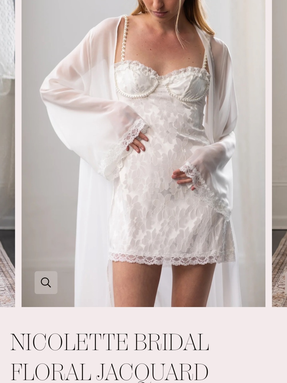 Waverles Nicolette Bridal Floral Jacquard Dress